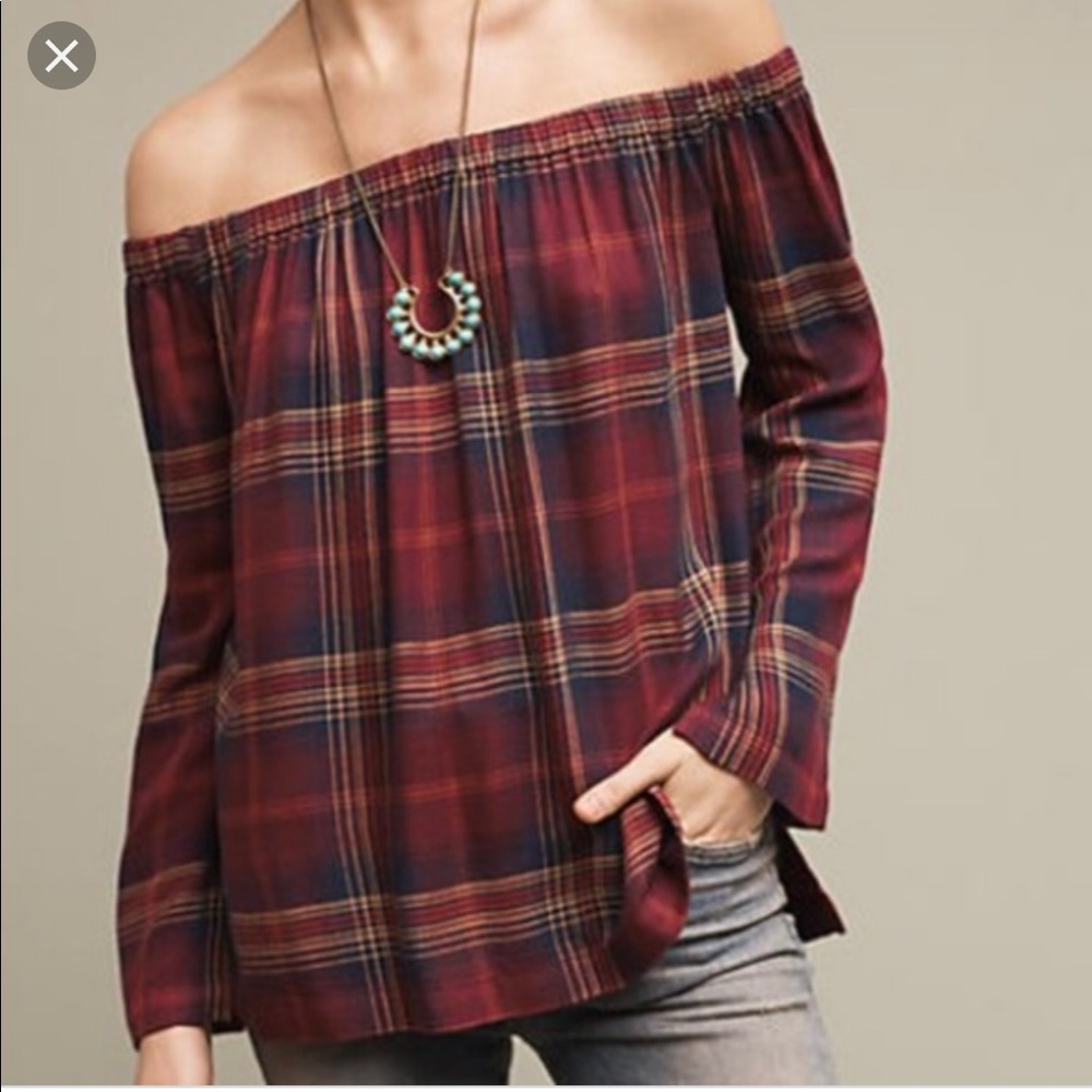 Cloth & Stone Long Sleeve Plaid Tee